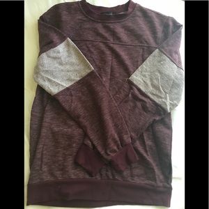 Two tone burgundy sweater